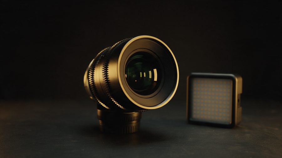 Cinema lens and LED panel